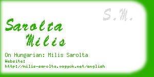 sarolta milis business card